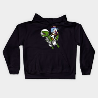 Shark Pirate Riding T-Rex Dinosaur Kids Hoodie